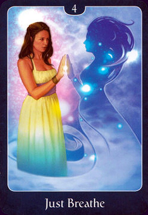 The Psychic Tarot for the Heart Oracle card sharing the deck's luminous illustration style — Eternal Spirit