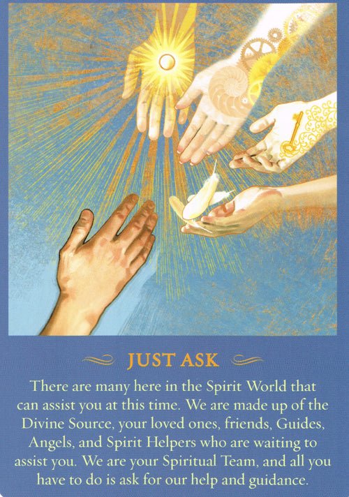 The Spirit Messages Oracle card portraying the deck's otherworldly aesthetic — Eternal Spirit