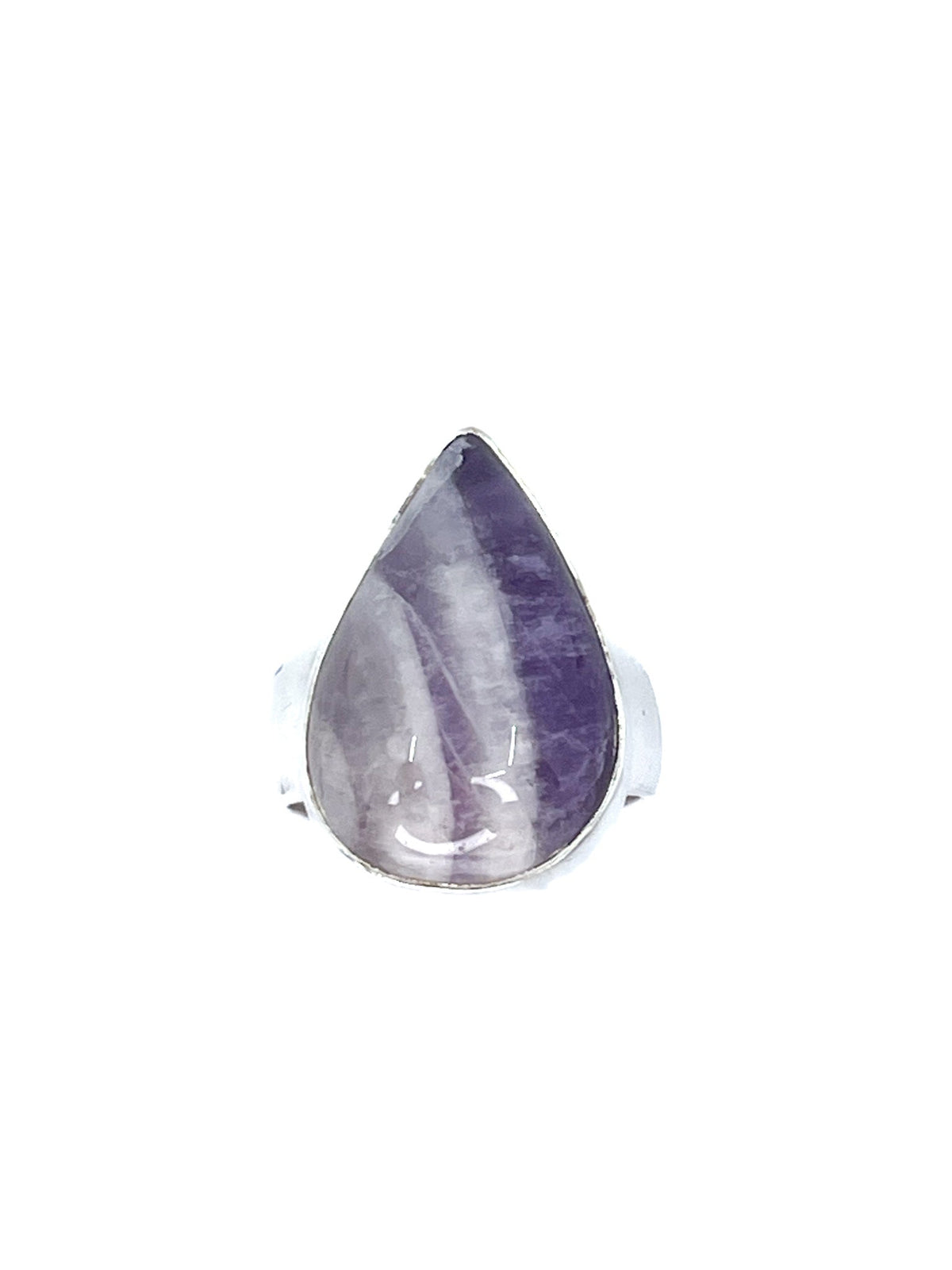 banded violet Amethyst (Chevron) crystal ring in size Q #R832 — Eternal Spirit