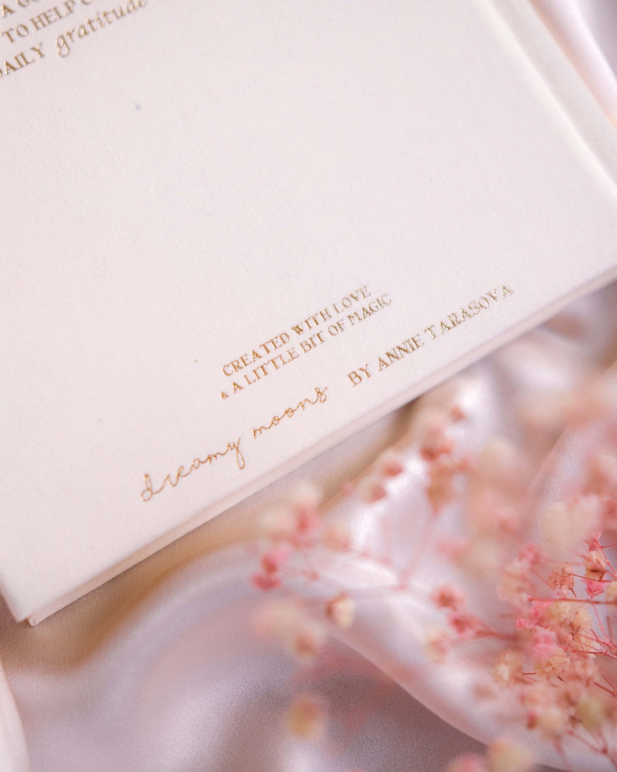 Dreamy Moons "Gratitude Journal showing the journal's interior pages and artwork (journal view 16) — Eternal Spirit