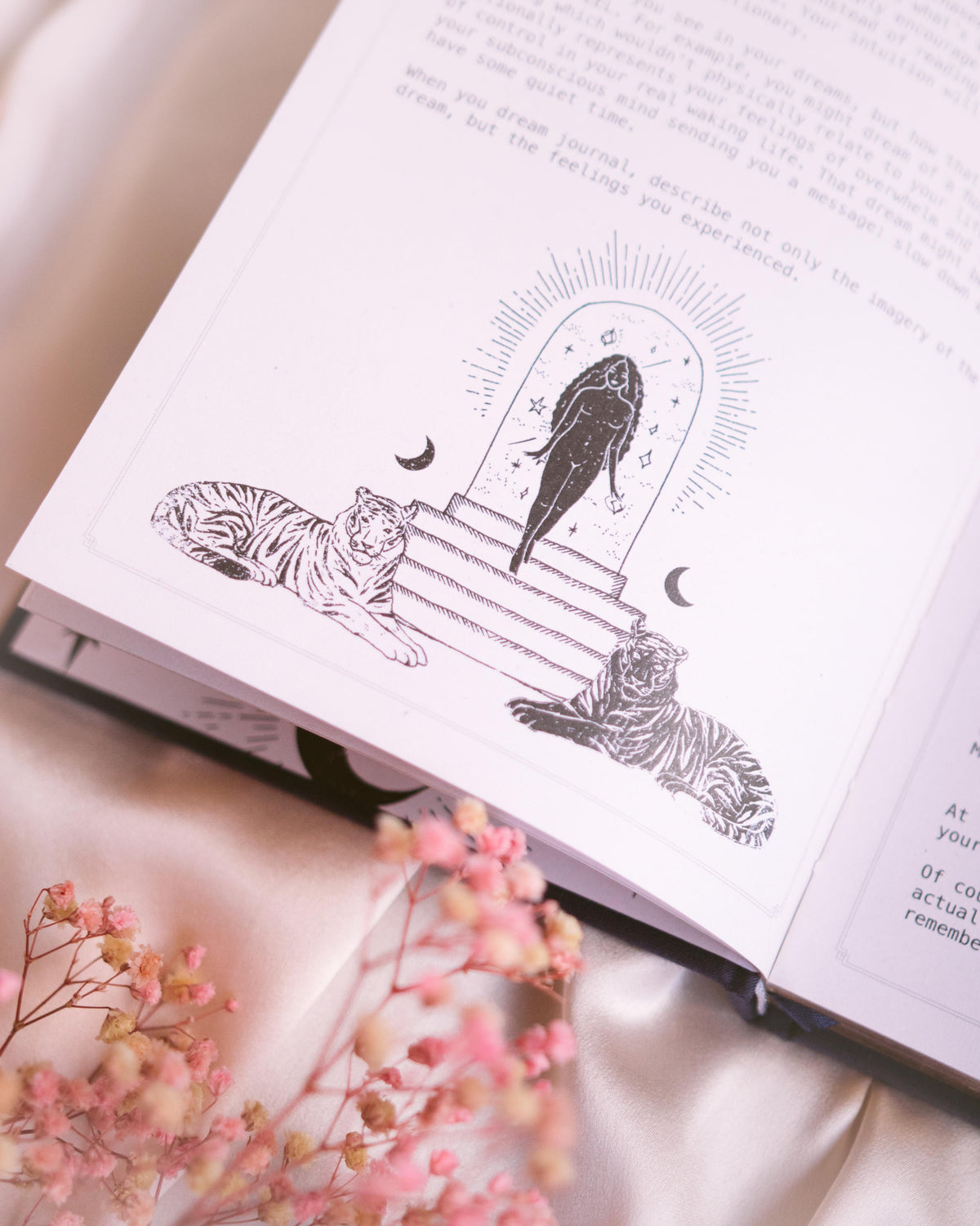 Dreamy Moons "Dream Journal displaying the journal's beautiful page design — Eternal Spirit