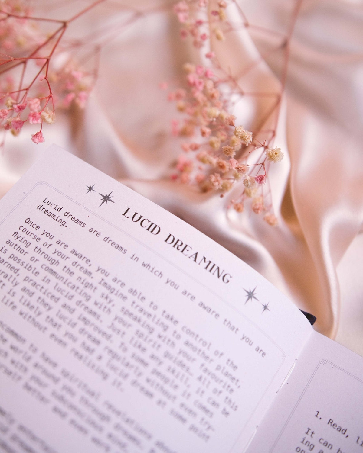 Dreamy Moons "Dream Journal revealing the journal's guided writing prompts (journal view 13) — Eternal Spirit