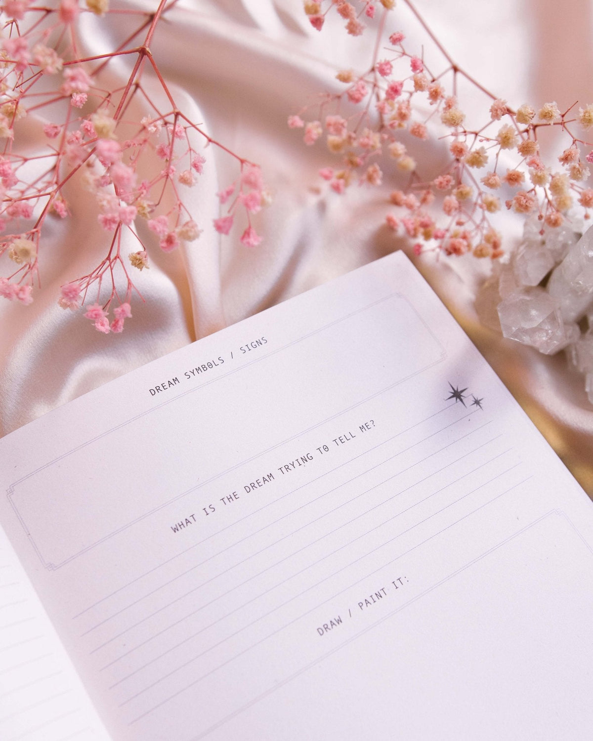 Dreamy Moons "Dream Journal showcasing the journal's inspirational illustrations (journal view 14) — Eternal Spirit