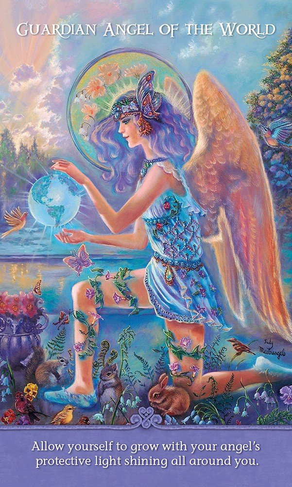 Inspirational Wisdom From Angels & Fairies Oracle card presenting the deck's visionary illustrations — Eternal Spirit