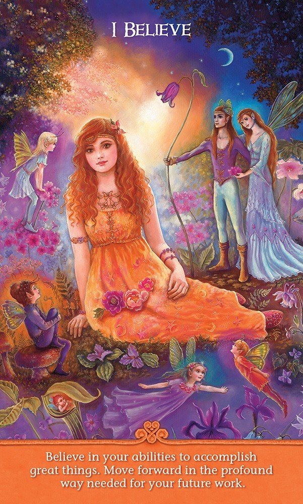 Inspirational Wisdom From Angels & Fairies Oracle card offering a glimpse of the deck's sacred imagery — Eternal Spirit