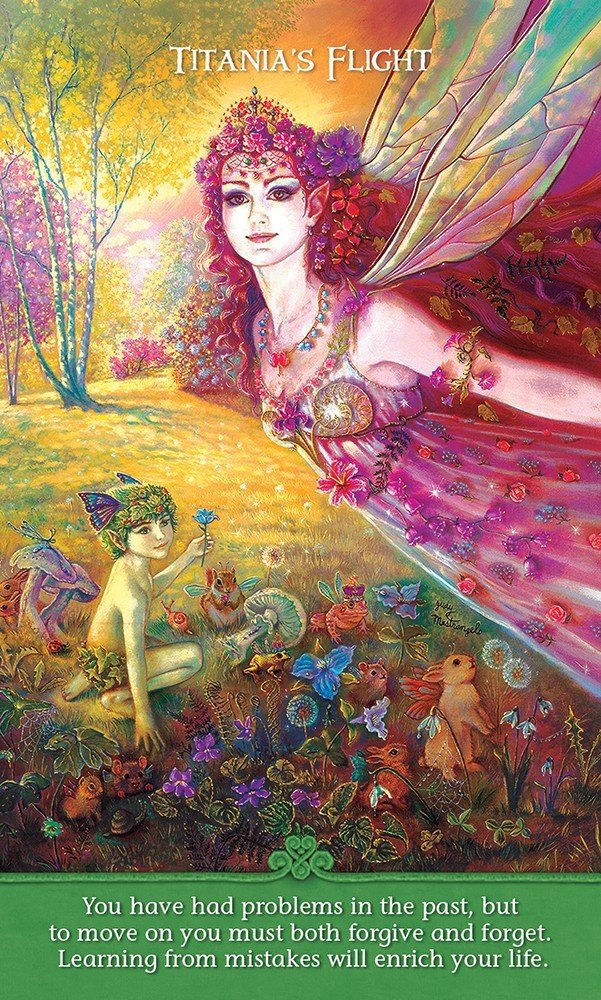 Inspirational Wisdom From Angels & Fairies Oracle card showing the deck's detailed artistic vision — Eternal Spirit