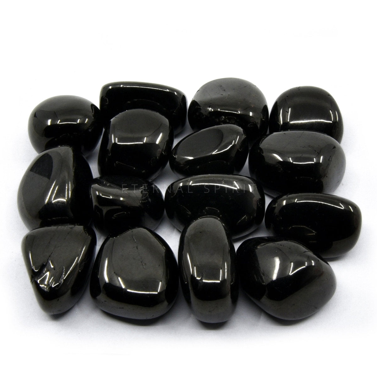 collection of polished Jet tumble stones — Eternal Spirit