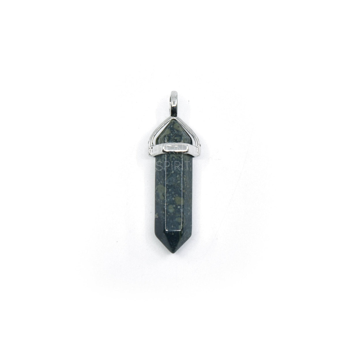 double terminated pendant in Jasper (Kambaba), showing natural stone detail — Eternal Spirit