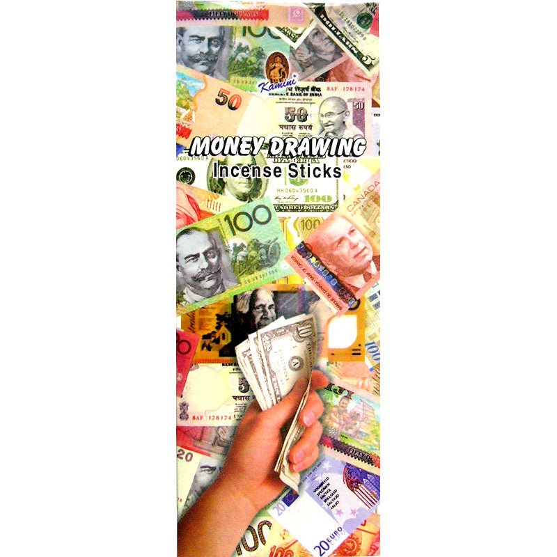 incense sticks - kamini "money drawing", artisan packaging on white background — Eternal Spirit