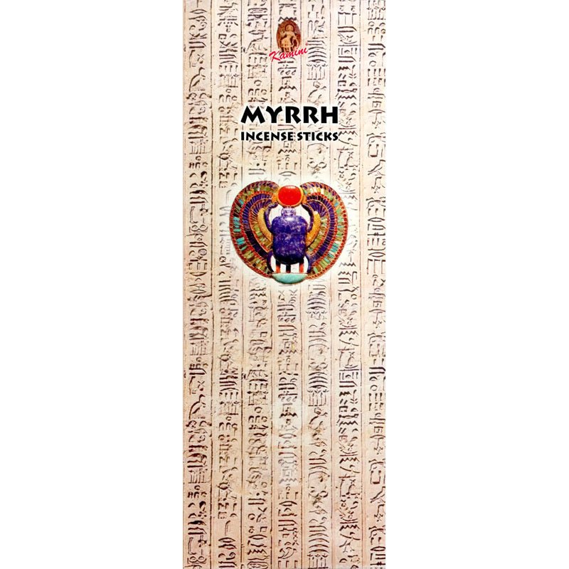 incense sticks - kamini "myrrh", artisan packaging on white background — Eternal Spirit