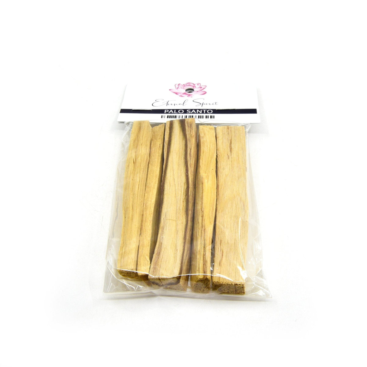 palo santo wood sticks, close-up showing the rich grain and natural texture — Eternal Spirit