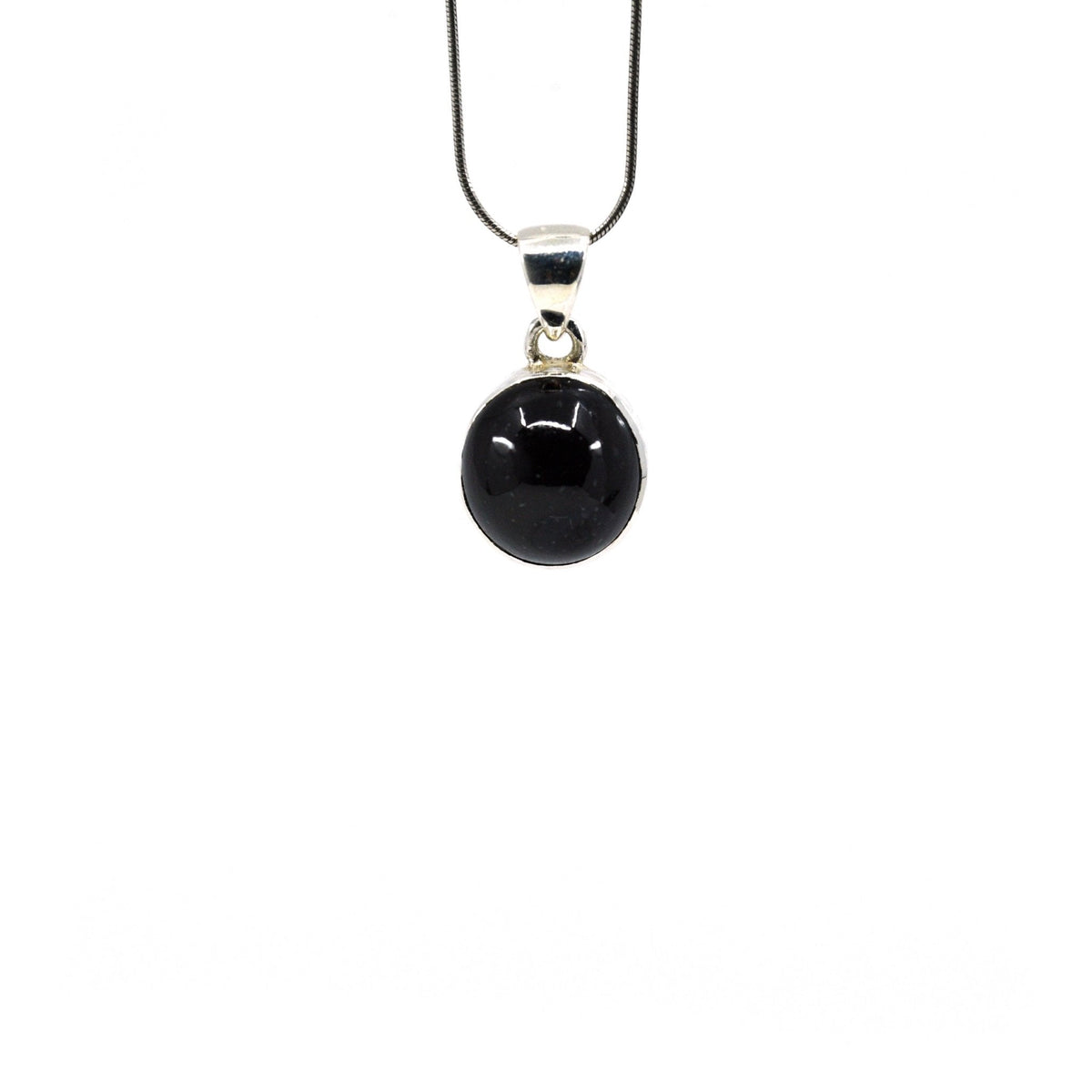 garnet (star) cabochon oval pendant with polished sterling silver bail — Eternal Spirit
