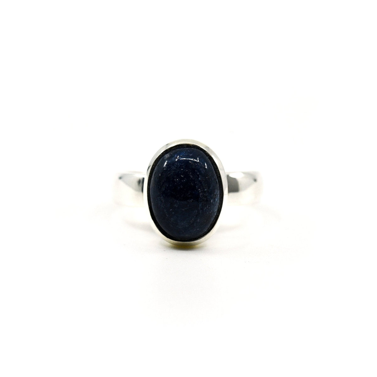 sapphire blue Sapphire (Blue) crystal ring viewed from above, size R/S #R727 — Eternal Spirit