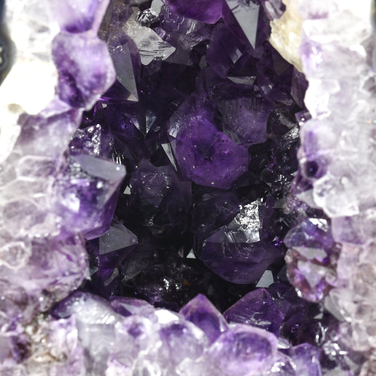 rich violet Amethyst cave formation #2235, macro view of crystal structure — Eternal Spirit