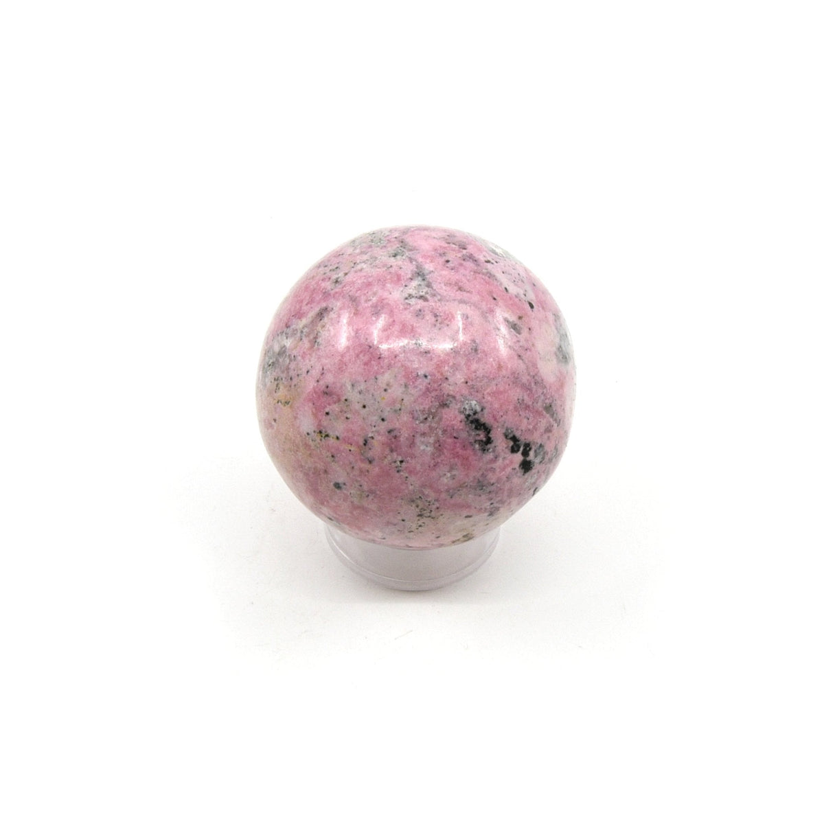rosy pink Rhodonite sphere #1851, showcasing natural beauty — Eternal Spirit