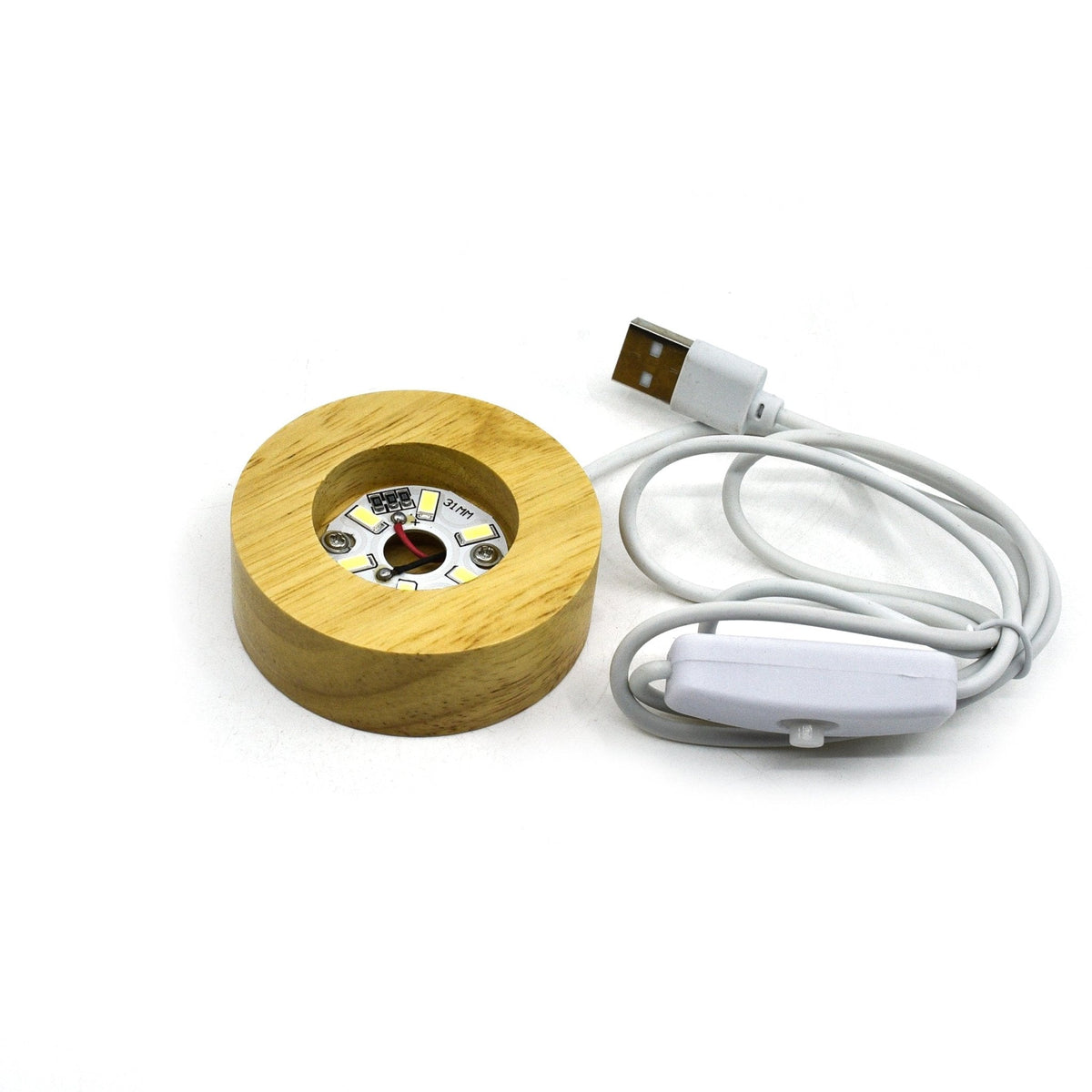 USB-powered LED light stand for crystal sphere display — Eternal Spirit