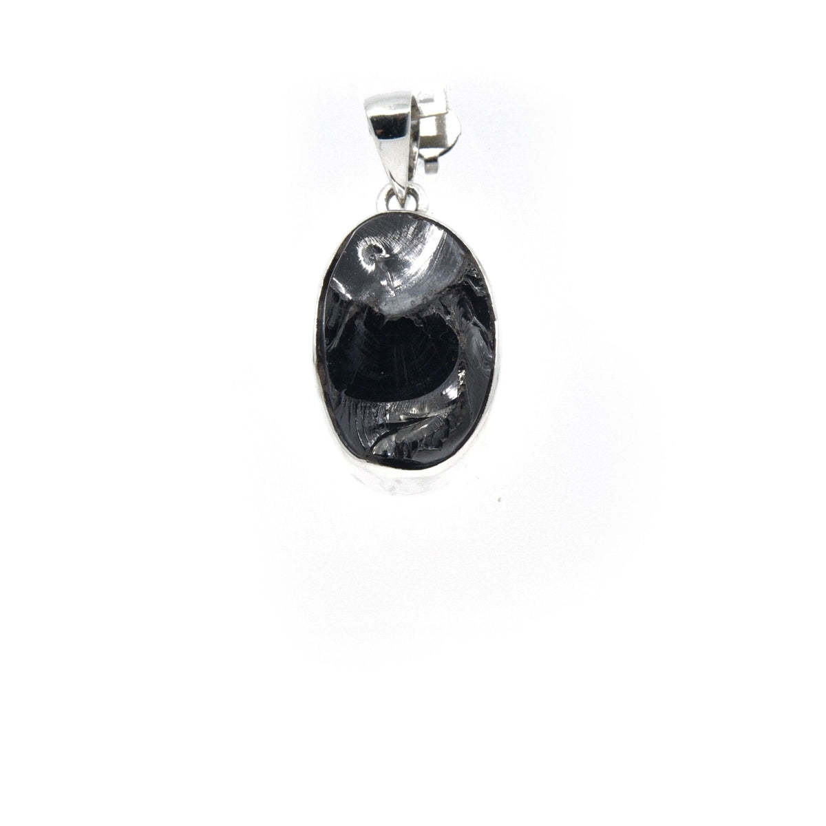 shungite (elite) natural pendant, front view displaying distinctive stone colouring — Eternal Spirit