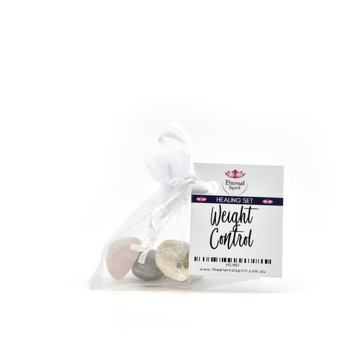Crystal healing pouch for Weight Control, selected tumbled stones — Eternal Spirit