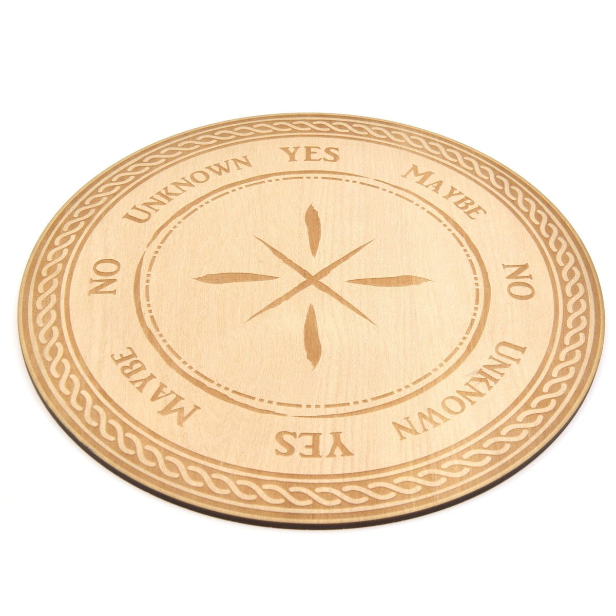 Gold Celtic pendulum board with engraved symbols — Eternal Spirit