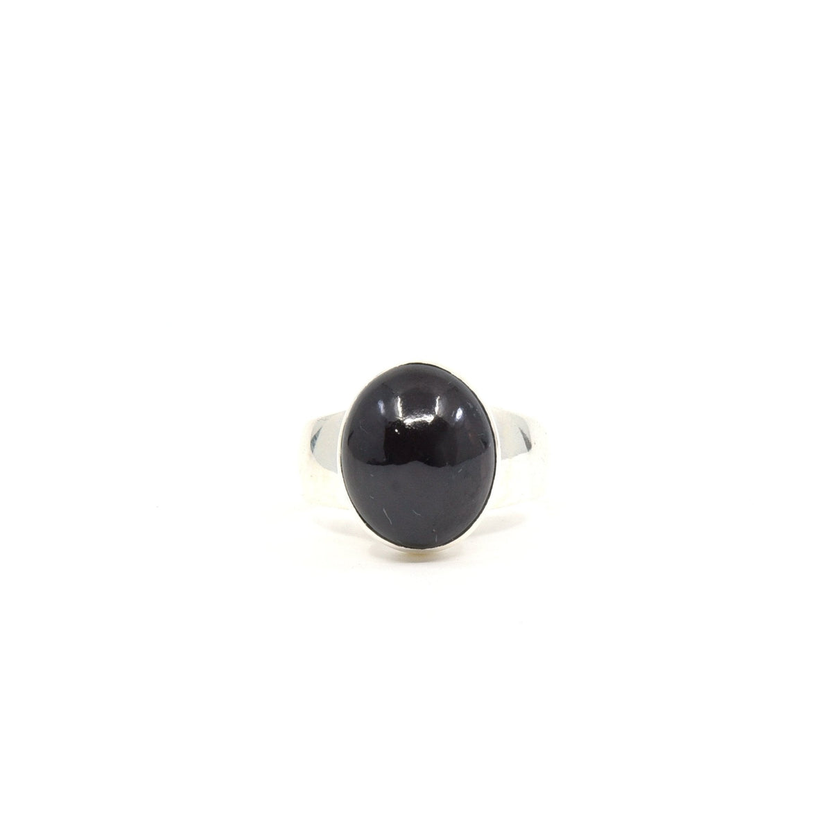 fiery red Ruby (Star) crystal ring viewed from above, size P/Q #R287 — Eternal Spirit