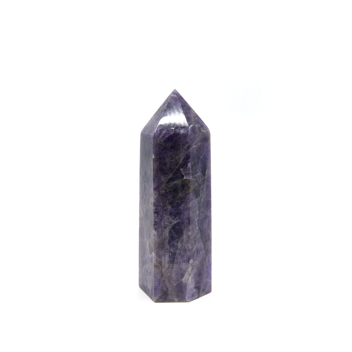 banded Chevron Amethyst generator point #895, viewed from above — Eternal Spirit