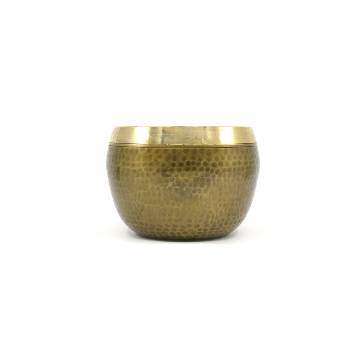 14.7cm Brown Hammered Madal SB212 singing bowl, a vessel for Base chakra healing — Eternal Spirit