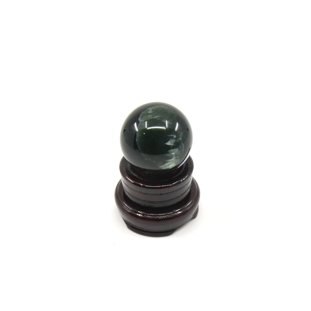 Wooden ring sphere stand, detail of turning — Eternal Spirit