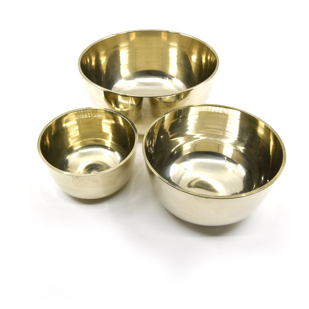 Gold High Side KH8 Base chakra bowl (10cm) from another angle, golden warmth — Eternal Spirit
