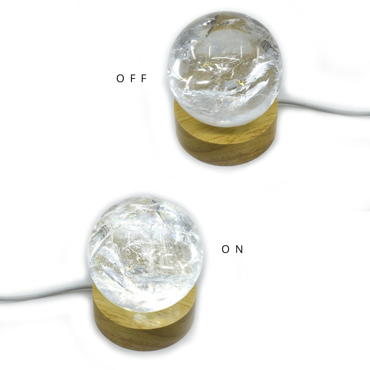 Light stand showing USB connection and control switch — Eternal Spirit