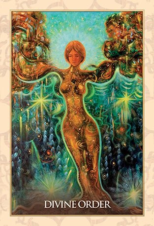 Magdalene Oracle card presenting the deck's visionary illustrations — Eternal Spirit
