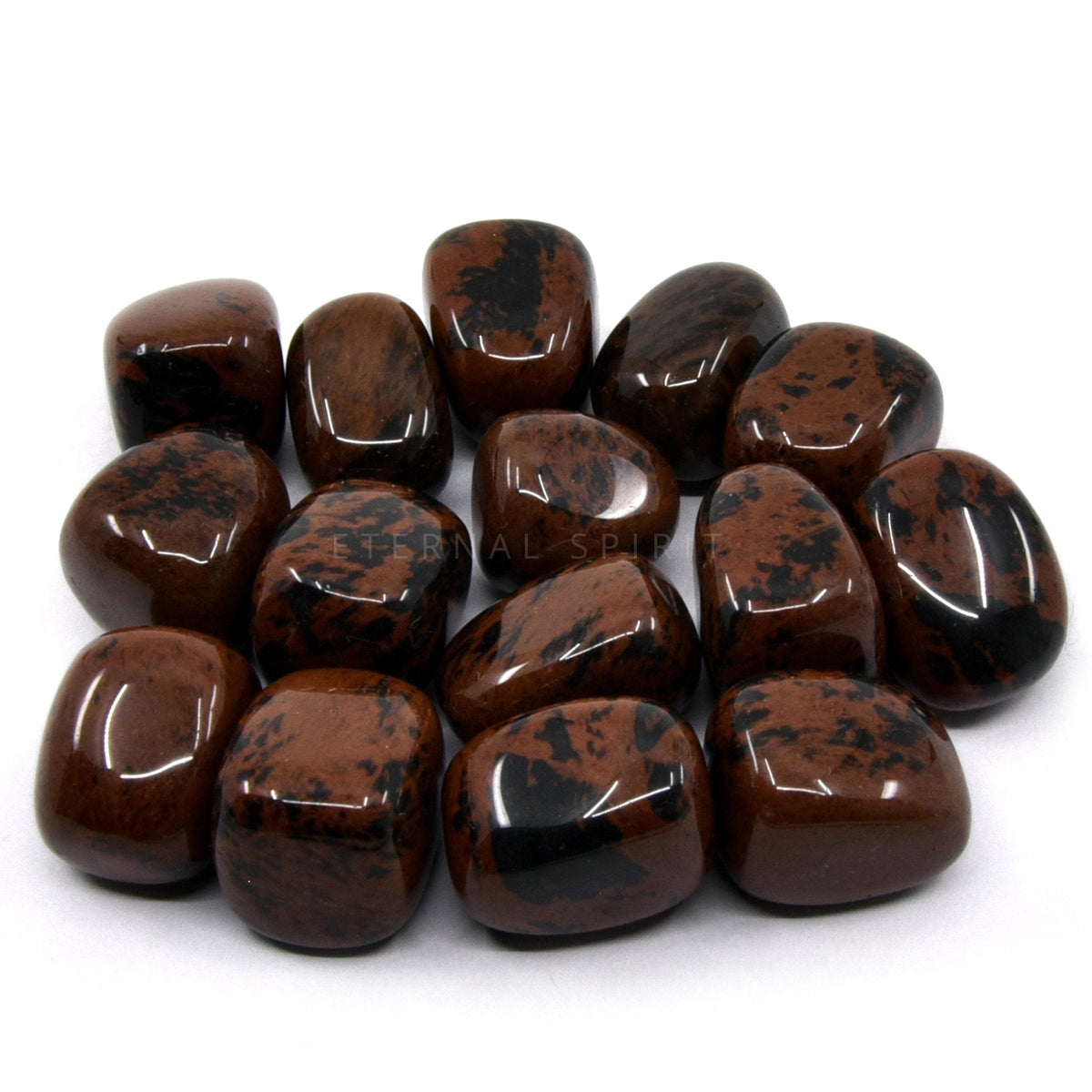 collection of polished Obsidian (Mahogany) tumble stones — Eternal Spirit