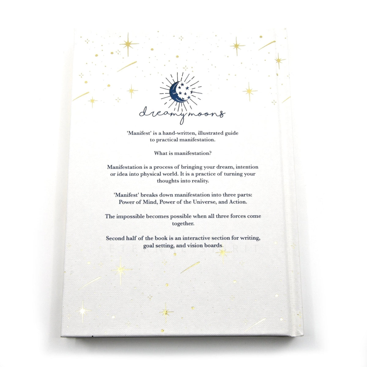 Sample page from Dreamy Moons "Manifest journal — Eternal Spirit