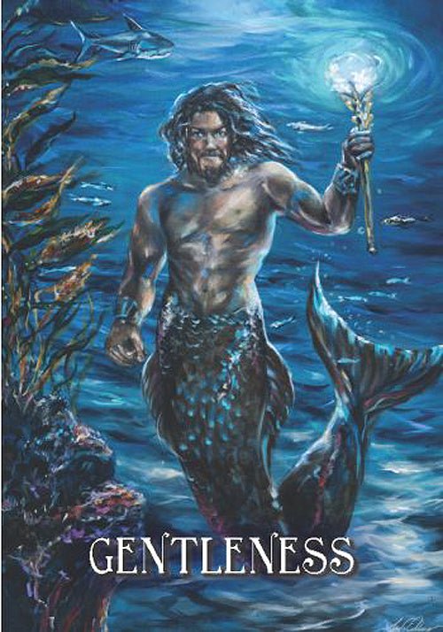Messages From The Mermaids card illuminating the deck's rich colour palette — Eternal Spirit