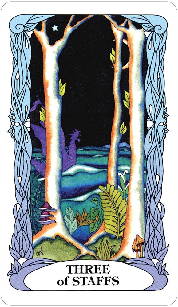 Tarot of a Moon Garden card portraying the deck's otherworldly aesthetic — Eternal Spirit