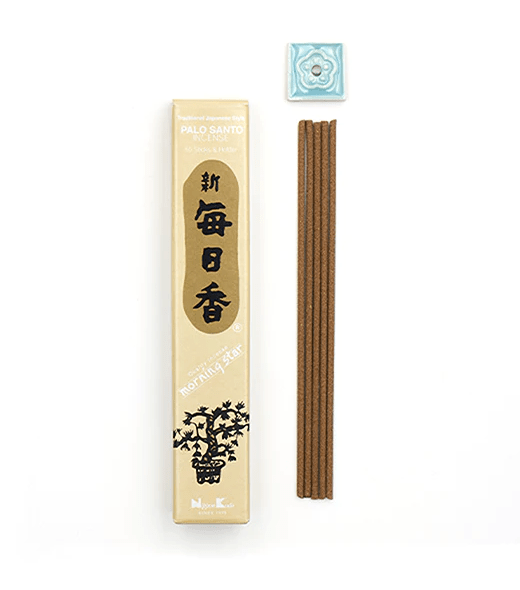 incense sticks - morning star "palo santo", aromatic herbal bundle on white background — Eternal Spirit
