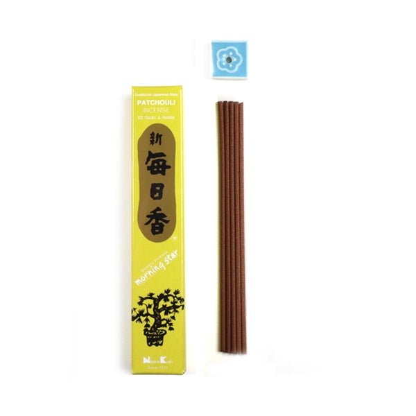 incense sticks - morning star "patchouli", artisan packaging on white background — Eternal Spirit