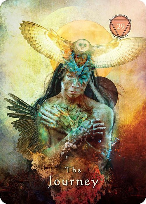 Mystical Shaman Oracle card exploring the deck's contemplative imagery — Eternal Spirit