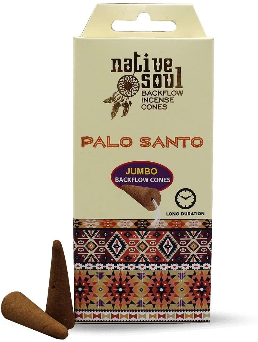 backflow incense cones - native soul "palo santo", cone-shaped incense for backflow burners — Eternal Spirit