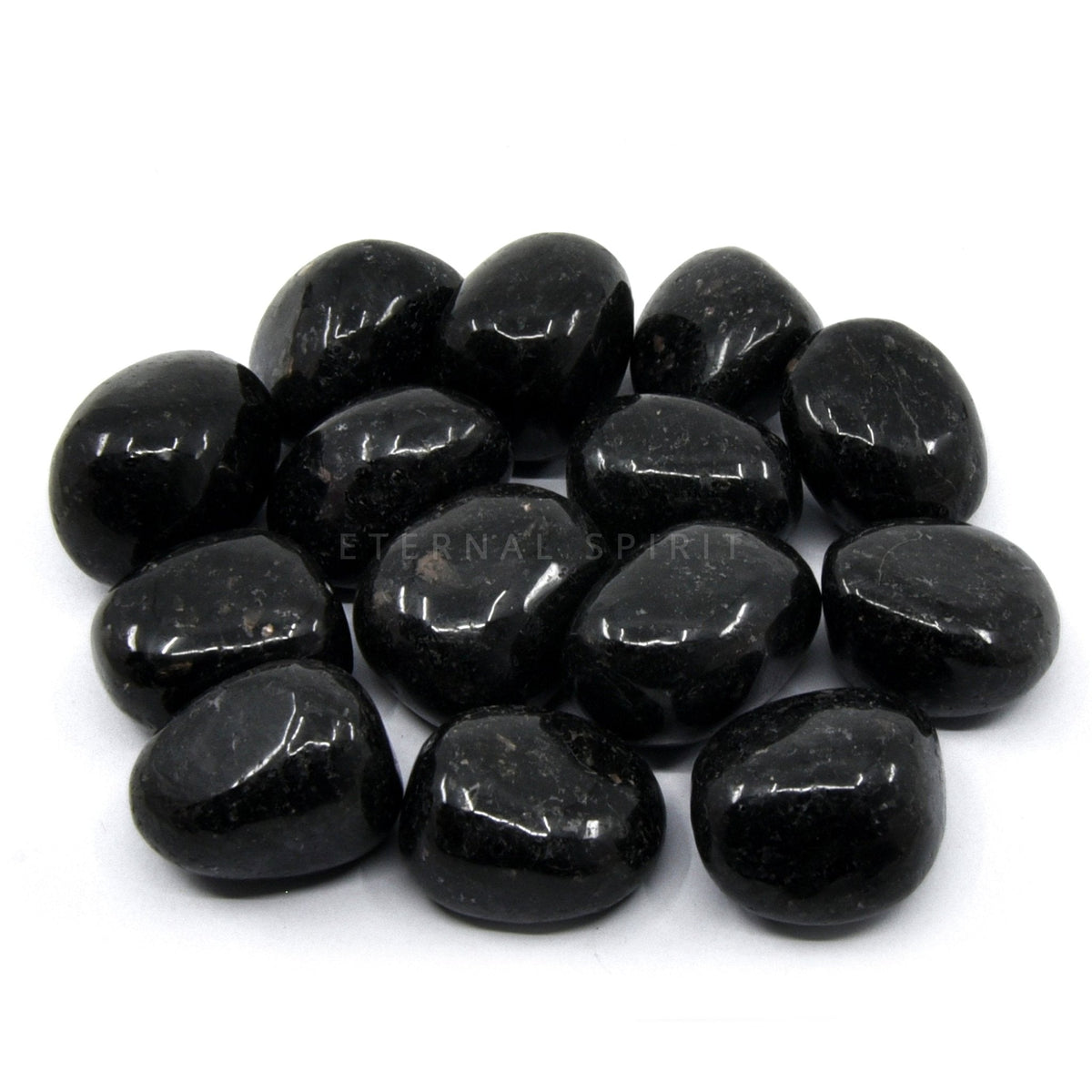 collection of polished Nuummite tumble stones — Eternal Spirit