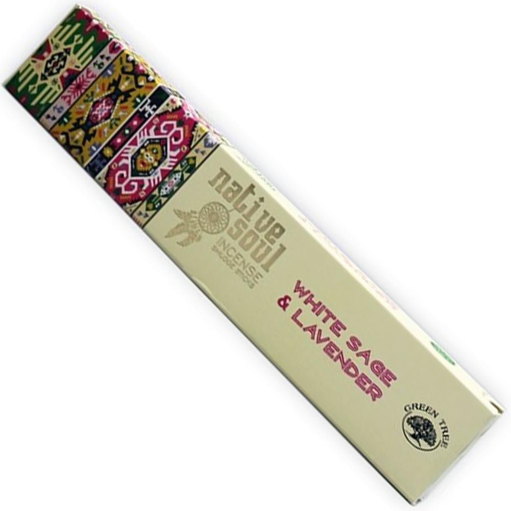 incense sticks - native soul "white sage & lavender", aromatic herbal bundle on white background — Eternal Spirit