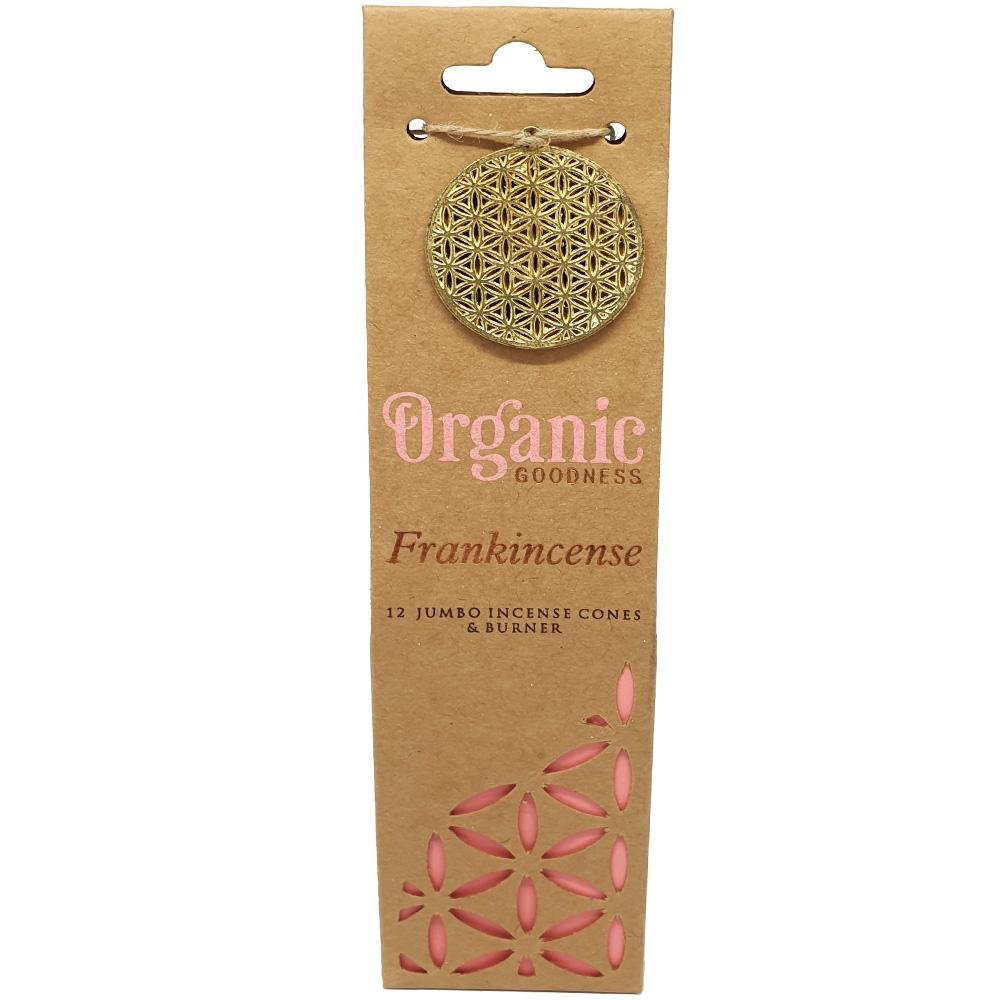 incense cones - organic goodness "frankincense", artisan packaging on white background — Eternal Spirit