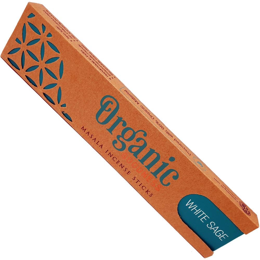 incense sticks - organic goodness "white sage", aromatic herbal bundle on white background — Eternal Spirit