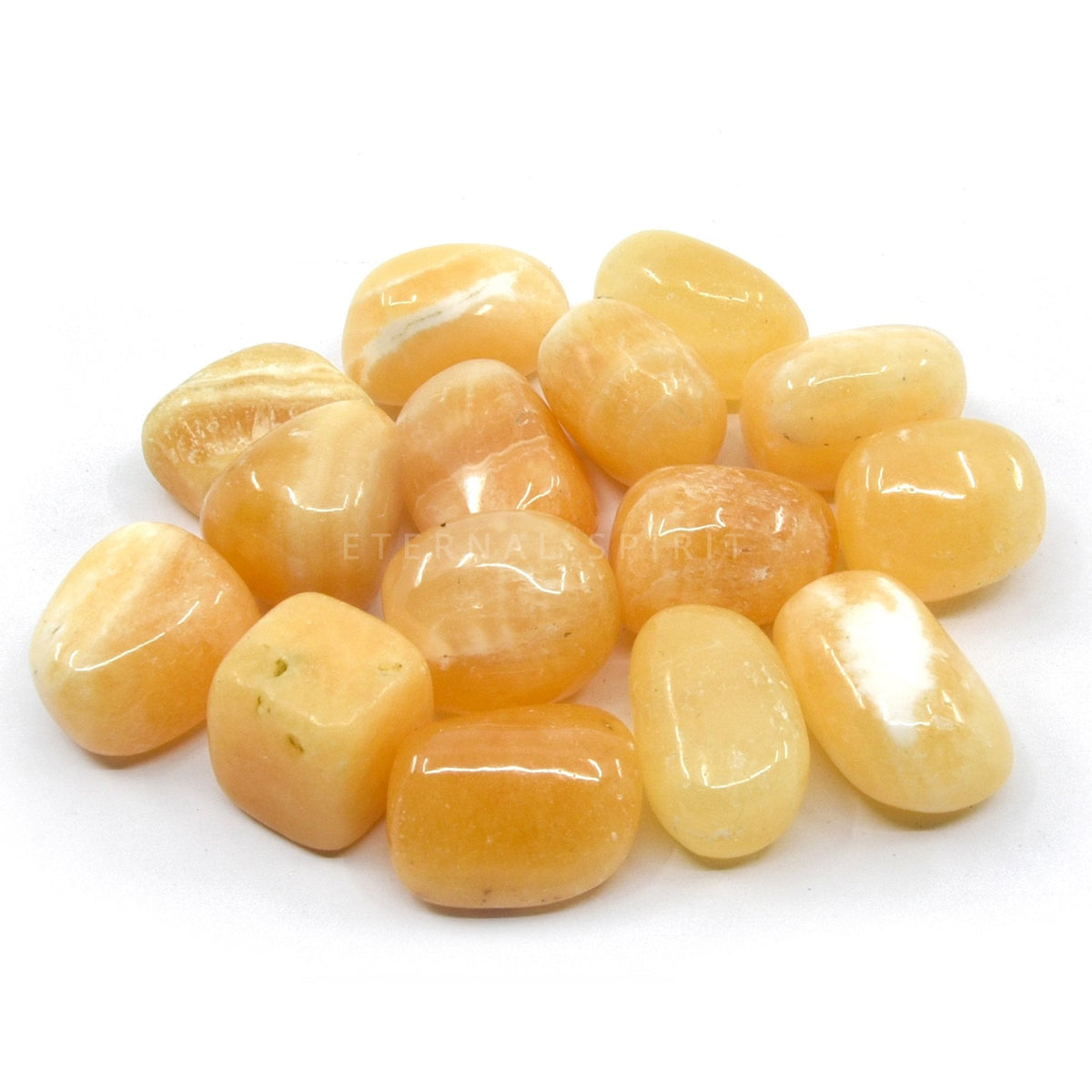 collection of polished Aragonite (Orange) tumble stones — Eternal Spirit