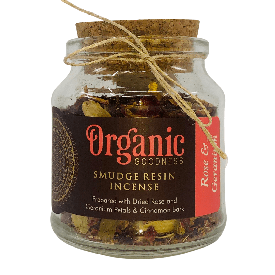 Organic Goodness "Rose Geranium" sacred resin for ritual and ceremony — Eternal Spirit