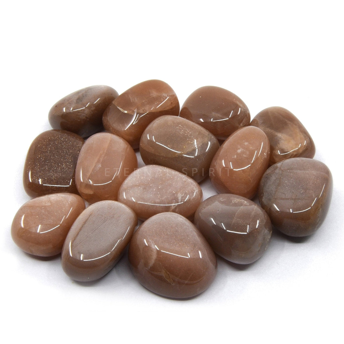 collection of polished Moonstone (Peach) tumble stones — Eternal Spirit