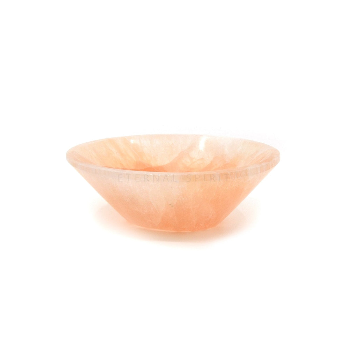 warm Peach Selenite charging bowl 10.0cm with Round design, showcasing natural beauty — Eternal Spirit