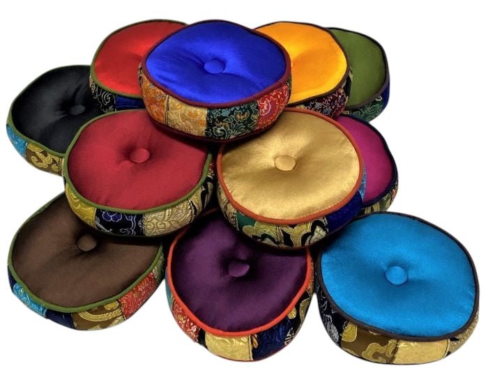 Round 15.5cm singing bowl cushion in assorted colours — Eternal Spirit
