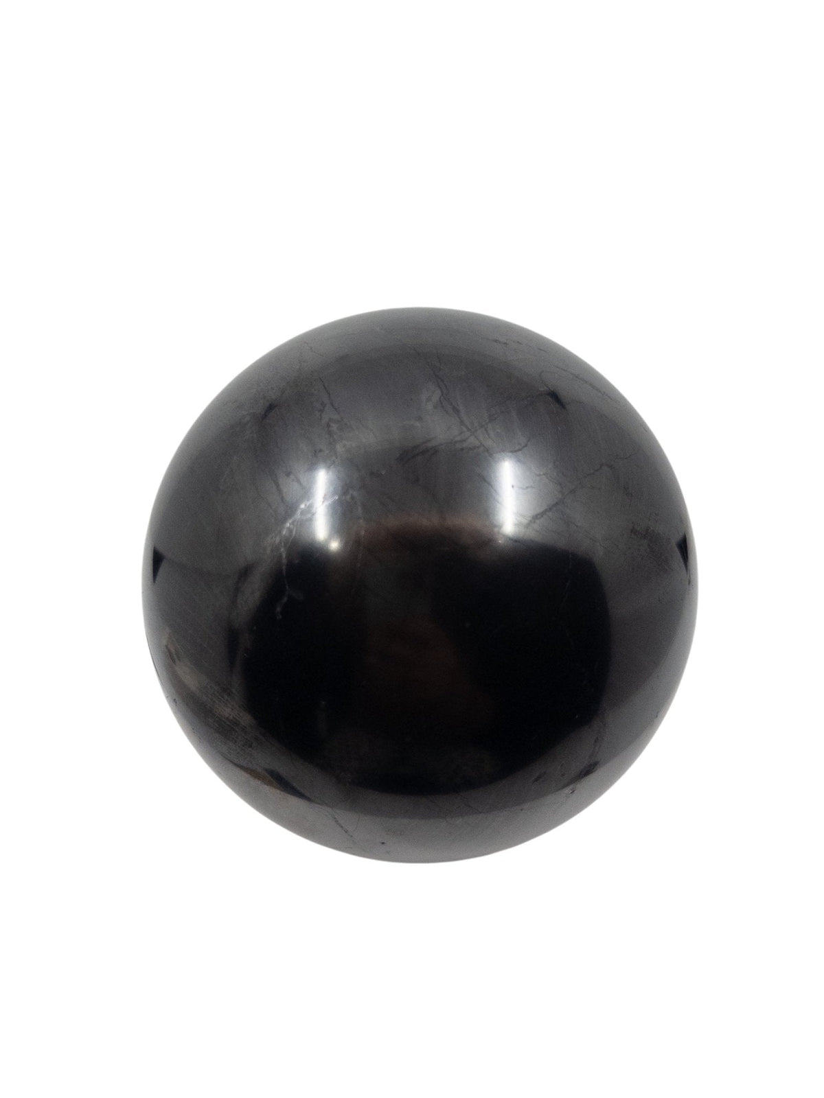 deep charcoal Shungite sphere #3699, one-of-a-kind specimen — Eternal Spirit