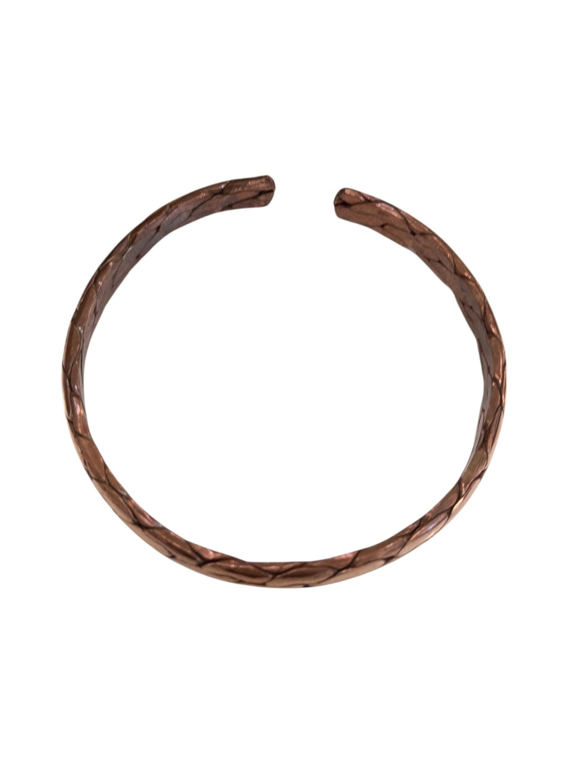 Copper patterned bracelet (large), detail of metalwork — Eternal Spirit