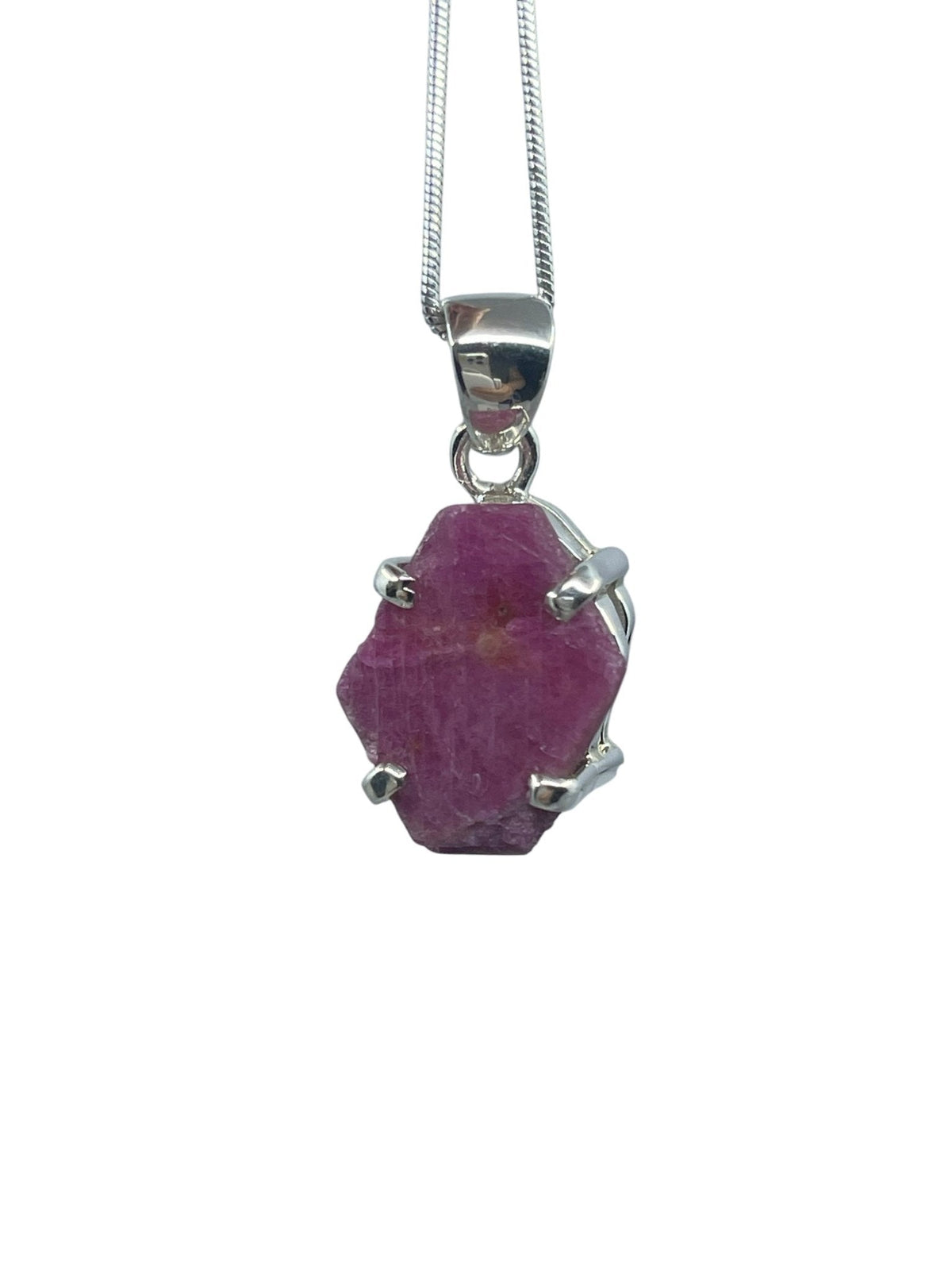 ruby natural pendant with sterling silver bail — Eternal Spirit